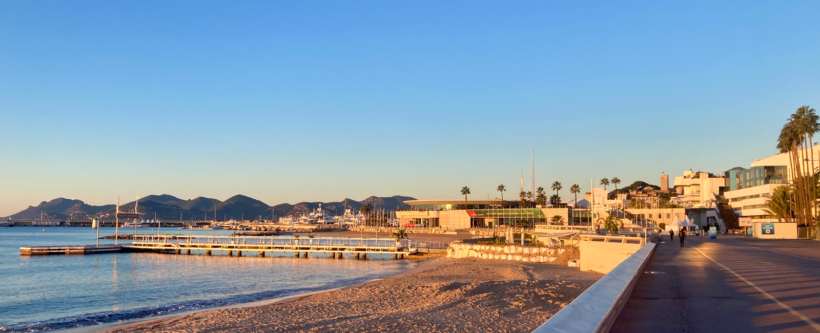 Cannes view of Palais in the morning